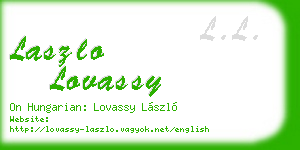 laszlo lovassy business card